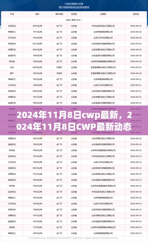 2024年11月8日CWP最新動態(tài)，引領(lǐng)行業(yè)變革的關(guān)鍵步驟與案例分析