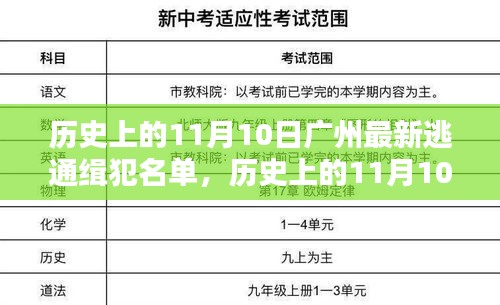 歷史上的11月10日廣州逃犯名單揭秘，最新通緝犯名單曝光