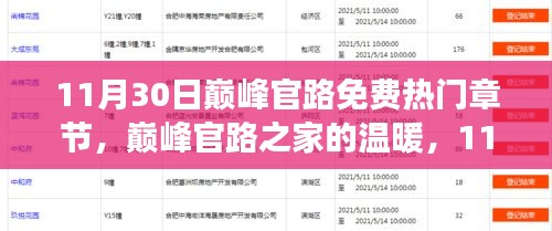 巔峰官路，家的溫暖與11月30日的趣事情感紐帶免費熱門章節(jié)分享