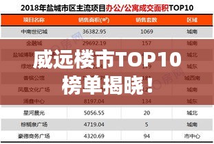 威遠(yuǎn)樓市TOP10榜單揭曉！