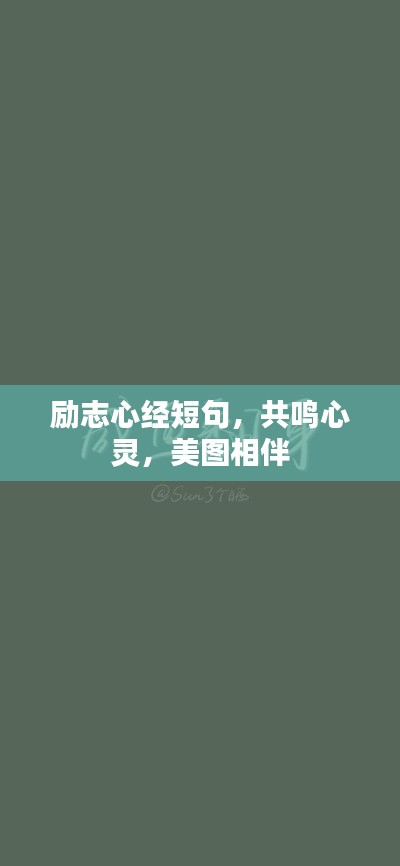 勵志心經(jīng)短句，共鳴心靈，美圖相伴