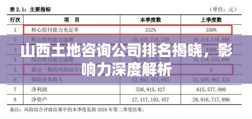 山西土地咨詢公司排名揭曉，影響力深度解析
