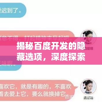 揭秘百度開發(fā)的隱藏選項，深度探索百度開發(fā)的神秘面紗