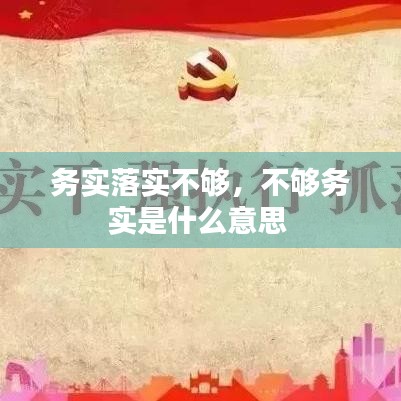 務實落實不夠，不夠務實是什么意思 