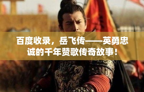 百度收錄，岳飛傳——英勇忠誠的千年贊歌傳奇故事！