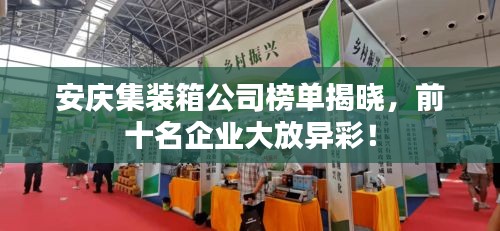 安慶集裝箱公司榜單揭曉，前十名企業(yè)大放異彩！