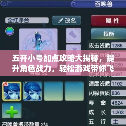 五開小號加點攻略大揭秘，提升角色戰(zhàn)力，輕松游戲帶你飛！